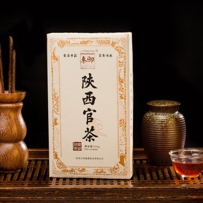 厂家批发 陕西特产 泾阳茯茶 陕西官茶 黑茶 礼盒装 茯茶 1000g图3