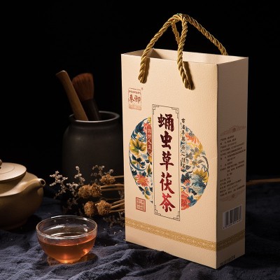 蛹虫草茯茶源头厂家批发OEM贴牌 泾阳金花茯茶陕西特产黑茶定制图2