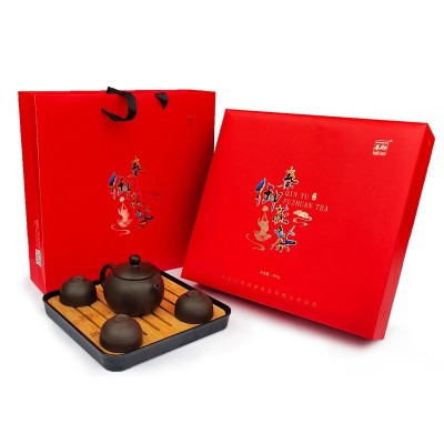 秦御茯茶 陕西特产 黑茶 金花茯茶 一花双茯400g图3