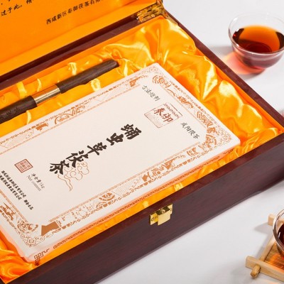 源头厂家批发茯茶 陕西特产 黑茶茯砖茶 礼盒装图2
