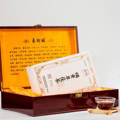 源头厂家批发茯茶 陕西特产 黑茶茯砖茶 礼盒装图3