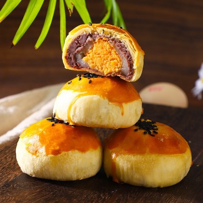 蛋黄酥月饼休闲零食批发雪媚娘麻薯蛋黄酥办公室零食点心甜品小吃图4