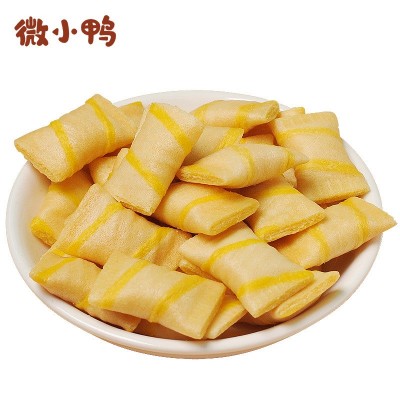 酱心小蛋卷咸蛋黄 夹心饼干休闲食品小零售榴莲味蛋卷整箱批发图5
