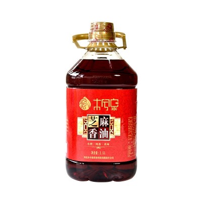 源头工厂家用小桶装2.5L纯芝麻油头道初榨小磨香油河北特产食用油图5