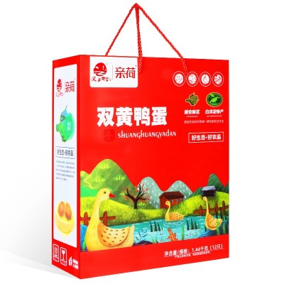 双黄咸鸭蛋礼盒装 白洋淀流油大个120g *12枚 烤海鸭蛋 厂家直供