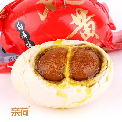 双黄咸鸭蛋 红心流油不咸特大正宗白洋淀烤海鸭蛋 120g 厂家直供图2