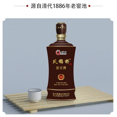 四川凤锦桥高粱纯粮食试饮口粮礼盒自饮贵宾酱香型53度白酒500ml图2
