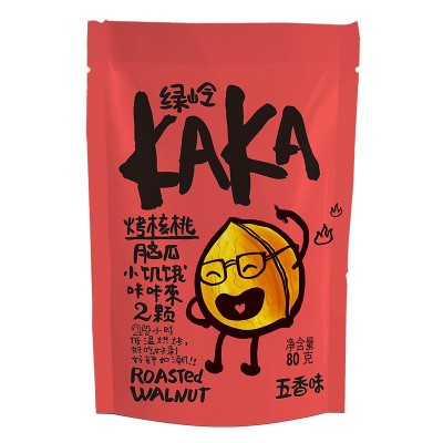 绿岭烤核桃80g 烘烤核桃蜂蜜五香奶油多种口味 孕妇手捏薄皮核桃图3