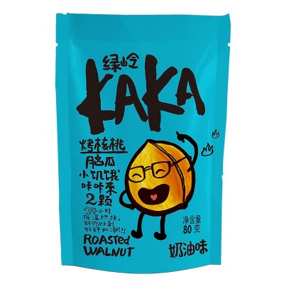 绿岭烤核桃80g 烘烤核桃蜂蜜五香奶油多种口味 孕妇手捏薄皮核桃图4