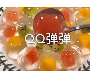 自制网上爆火的透明水果冻，加上“糖丝鸟巢”，会更好吃吗？