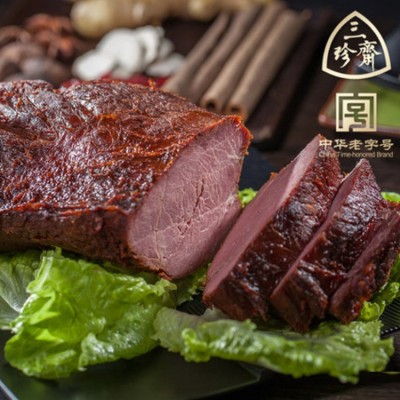 三珍斋酱牛肉200g 牛肉熟食卤味真空包装五香健身零食红烧牛肉干图2