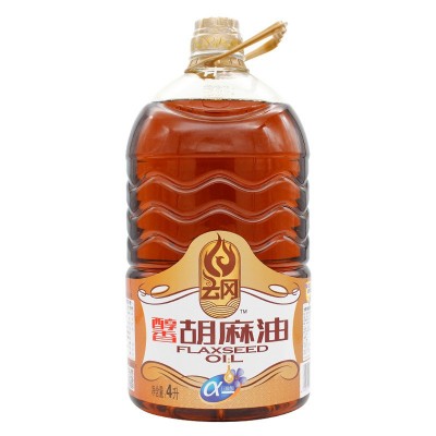 华建诚鑫 云冈醇香胡麻油4L 物理压榨亚麻籽油食用植物油