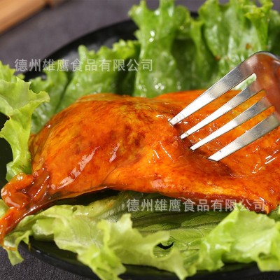 雄鹰100克大鸭腿麻辣盐焗味五香香酥卤鸭腿风味小吃肉类整箱批发图2