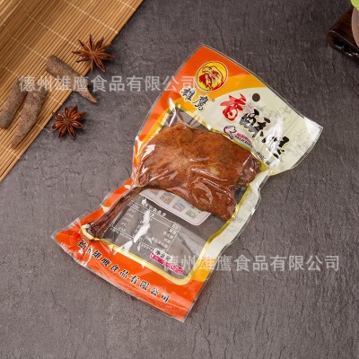 雄鹰100克大鸭腿麻辣盐焗味五香香酥卤鸭腿风味小吃肉类整箱批发图4
