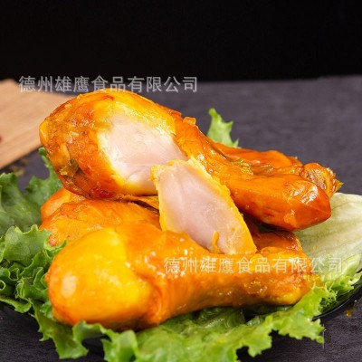 雄鹰100克卤制盐焗味鸡腿真空包装整箱批发五香卤味鸡腿休闲零食图4