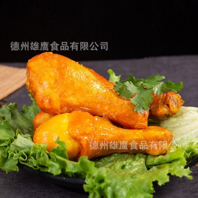 雄鹰100克卤制盐焗味鸡腿真空包装整箱批发五香卤味鸡腿休闲零食图3