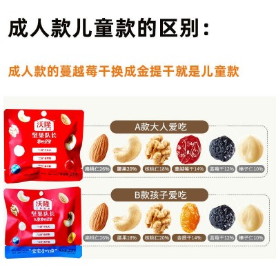 沃隆每日坚果混合果仁礼盒装750g儿童休闲零食干果片早餐搭配食品图5