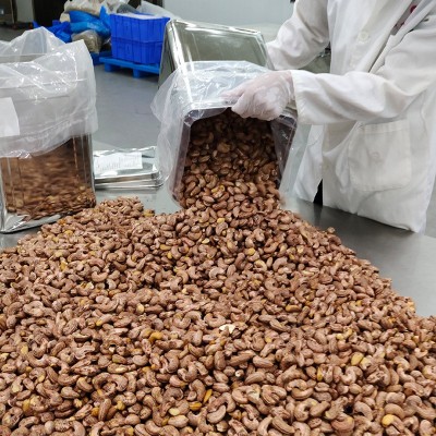 【腰果仁】新货帯衣盐焗腰果A180 超大颗粒干果炒货散装桶装批发图2