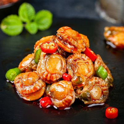 金盛oem厂家麻辣扇贝代发批发即食常温麻辣小海鲜罐头包装零食