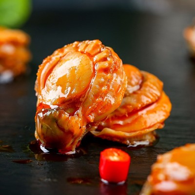 金盛oem厂家麻辣扇贝代发批发即食常温麻辣小海鲜罐头包装零食图2