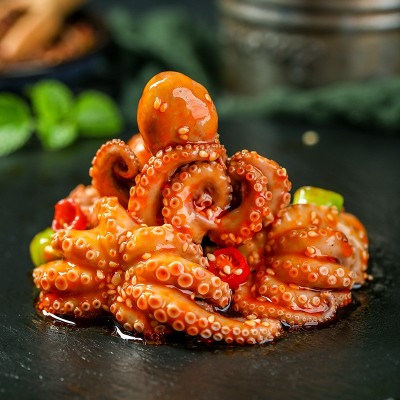 厂家麻辣八爪鱼270g麻辣海鲜水产冷冻批发麻辣小海鲜零食罐头包装图5