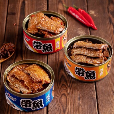 大连渤海五香带鱼罐头150g常温即食带鱼中段下饭罐头电视购物同款图3
