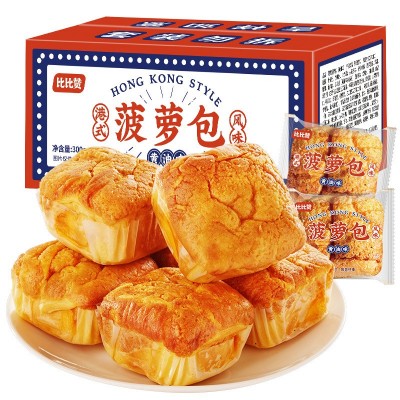 比比赞菠萝包黄油夹心面包整箱早餐蛋糕类椰蓉小零食小吃休闲食品图2