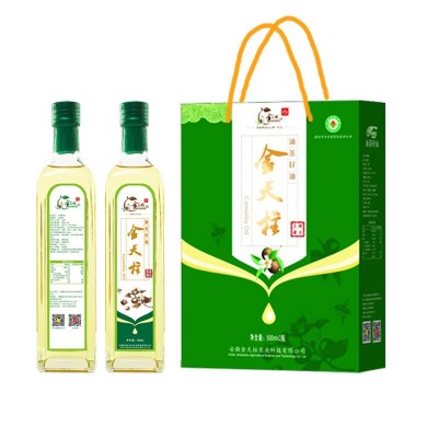 安徽金天柱高山茶油纯野生山茶籽油食用油天然有机500ml*2 礼盒装图1
