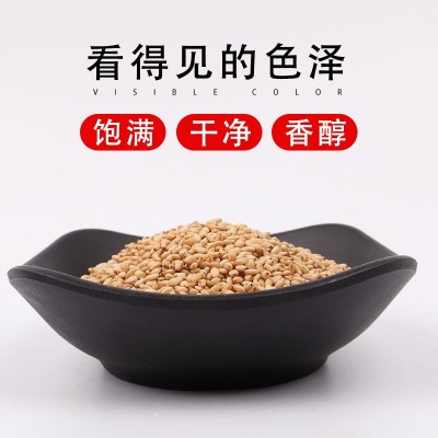 厂家低温烘焙炒熟白芝麻五谷杂粮磨粉原料瓶装熟白芝麻200g图1