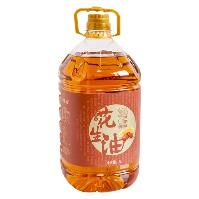 传家福压榨一级5L浓香花生油家庭桶装植物油非调和油 花生油批发图5