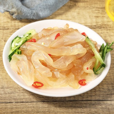 盐渍海蜇丝大连海蜇丝3斤/桶海蜇皮即食凉拌下酒菜可商用图3
