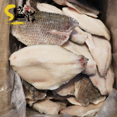 罗非鱼 带皮鲷鱼片10kg/箱 火锅无骨无刺海鲜烤鱼 冷冻鱼柳批发图2