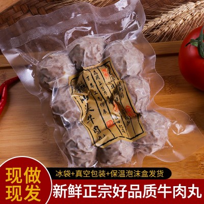 批发潮汕手打牛肉丸牛筋丸汕头特产肉丸工厂自营手工火锅丸子500g图3