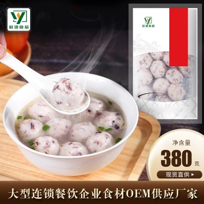 厂家直供蔚源特色章鱼小丸子380g关东煮食材火锅丸子鱼肉丸批发