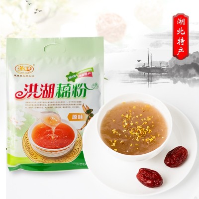 湖北莲田洪湖特产早餐红枣原味藕粉416克易冲泡新鲜速溶膨化藕粉图1