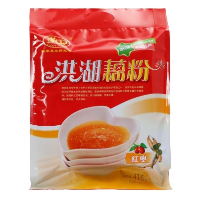 湖北莲田洪湖特产早餐红枣原味藕粉416克易冲泡新鲜速溶膨化藕粉图2