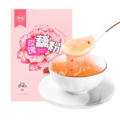 莲田藕粉批发玫瑰味小袋装营养早餐代餐速溶洪湖藕粉易冲泡膨化图5