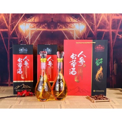 长白山人参虫草酒 鹿鞭松茸酒产地直发 厂家现货礼盒鹿茸血酒图5
