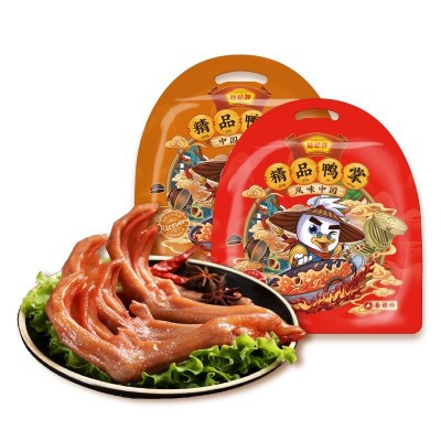 藤桥精品鸭掌卤味鸭爪500g独立包装办公室休闲零食批发厂家散批图5