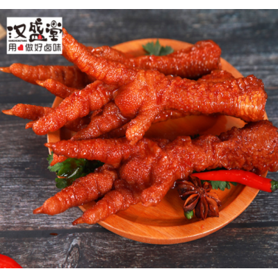 汉盛堂虎皮鸡爪28g网红肉类熟食即食鸡脚辣凤爪独立包装休闲零食