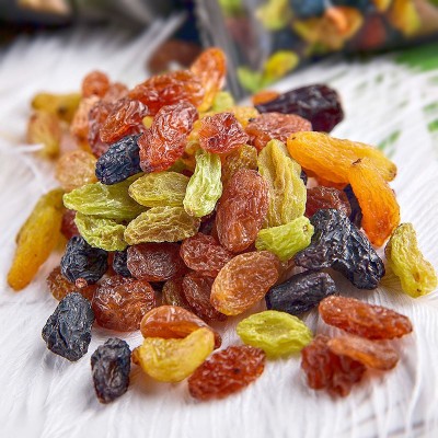 【12小包】甘源每日四色葡萄干75g*3袋 新疆特产免洗大量批发图2