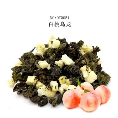 白桃乌龙咖啡奶茶店白桃风味乌龙茶花果茶调味茶果粒茶500g冷泡茶图3