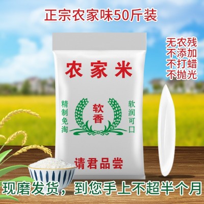 正宗广东农家米50斤煲仔饭专用香粘米晚稻长粒香大米新米25kg批发