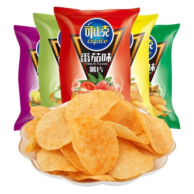 可比克薯片10袋大礼包网红夜宵充饥吃货办公室小零食休闲食品小吃图3