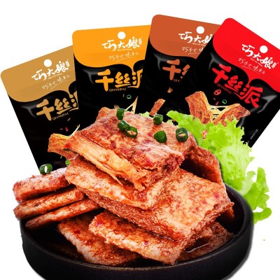 巧大娘千丝派休闲追剧豆制品休闲食品巧大娘厂家直销批发盒装素肉图3