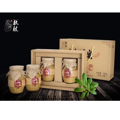 原生态蜂场深山结晶土蜂蜜生产厂家500g*2瓶礼盒装