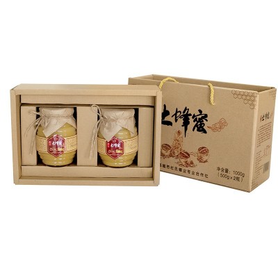 原生态蜂场深山结晶土蜂蜜生产厂家500g*2瓶礼盒装图4