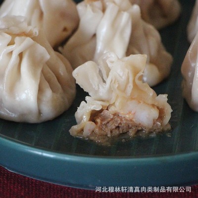 现货出售速冻面食烧麦早餐羊肉虾仁烧麦皮薄馅多烧麦批发供应图4