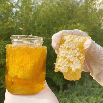 蜂蜜厂家代发瓶装蜂窝蜜百花蜂巢蜜荆条蜂巢蜜嚼着吃蜂窝蜜特产图2