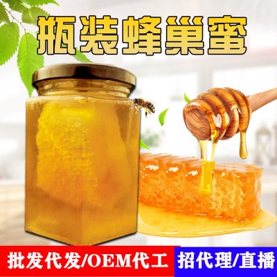 蜂蜜厂家代发瓶装蜂窝蜜百花蜂巢蜜荆条蜂巢蜜嚼着吃蜂窝蜜特产图3